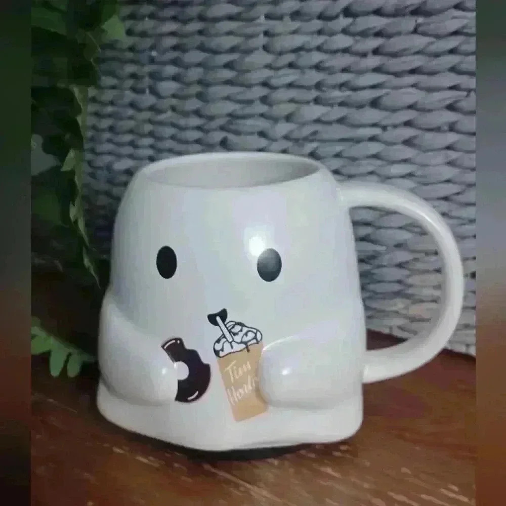 Tim Hortons 2024  Halloween Heat Color Changing Ghost Mug Cup Coffee Tea